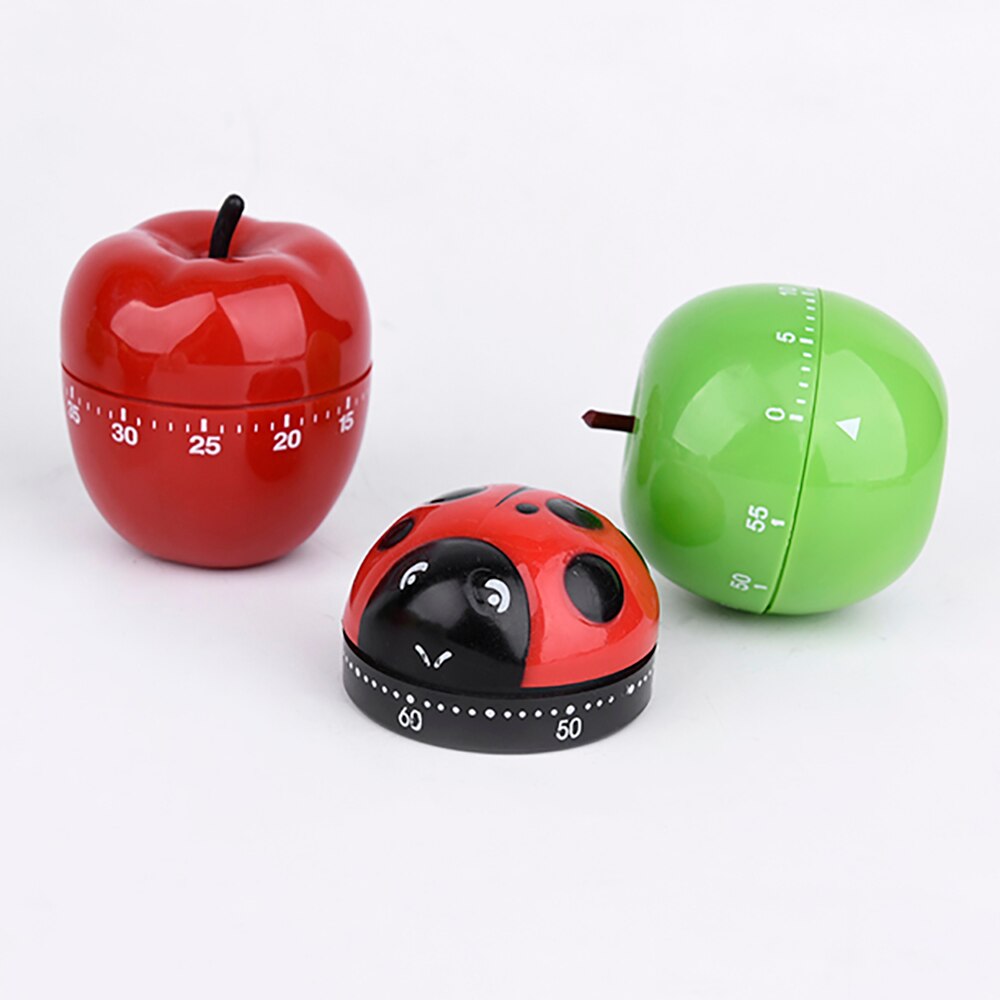 Temporizador de tomate duradero, cronómetro mecánico de cocina con forma de tomate, cuenta atrás, recordatorio, alarma, 1-60min