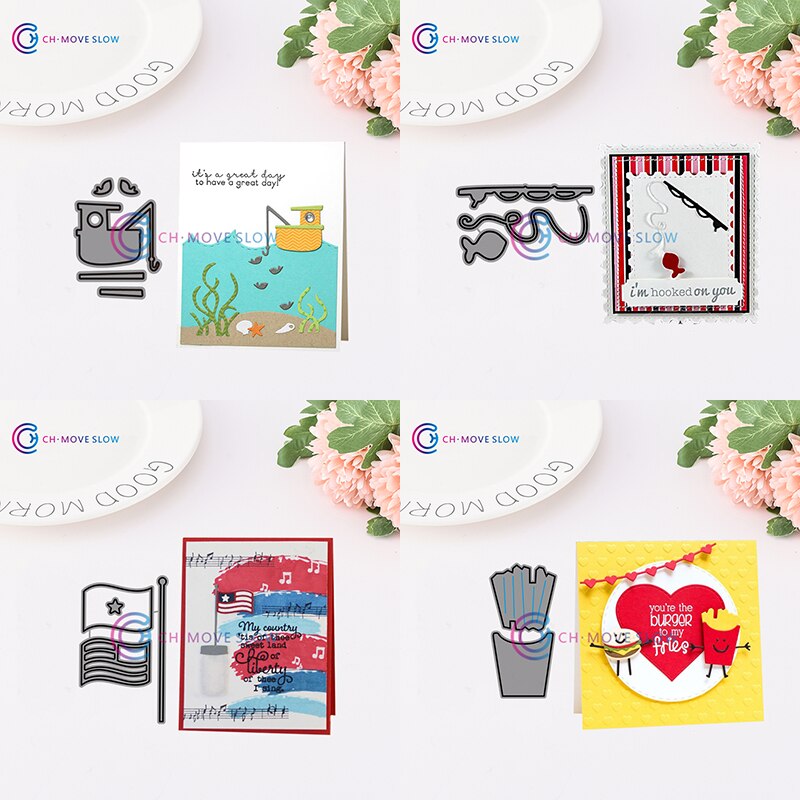 CH Kleine Tiere und landschaft Metall schneiden stirbt schablonen Gruß Karte Dekoration DIY Scrapbooking Sammelalbum Papier Fotoalbum