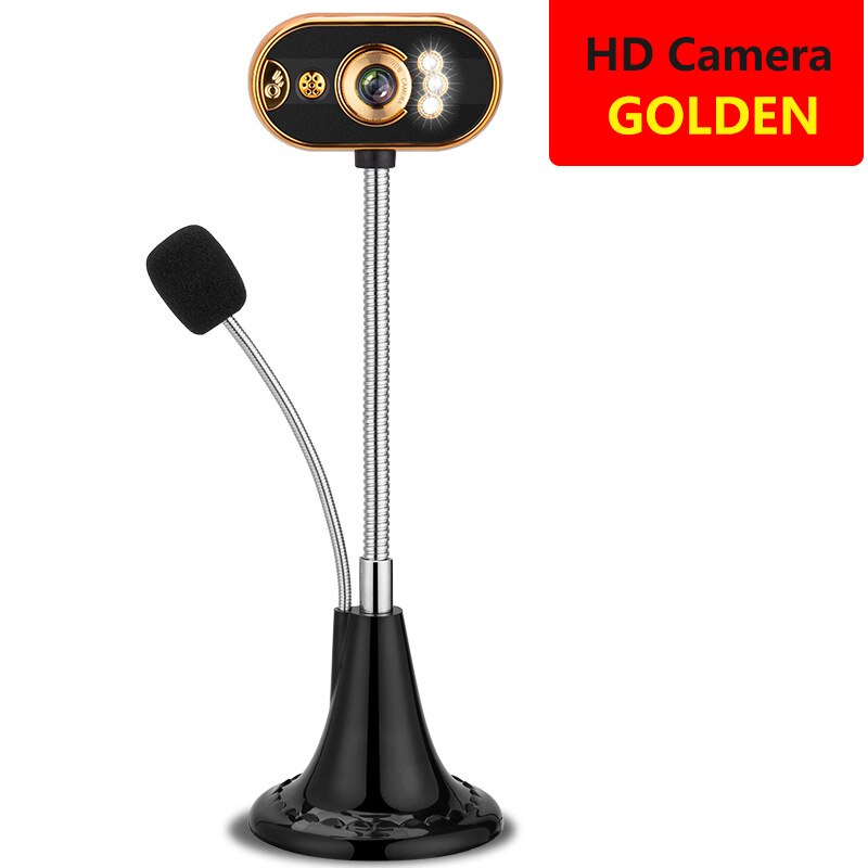 USB HD Webcam With Home Office Microphone Night Vision Function Video Camera LED With Microphone For Laptop Notebook Computer: 02