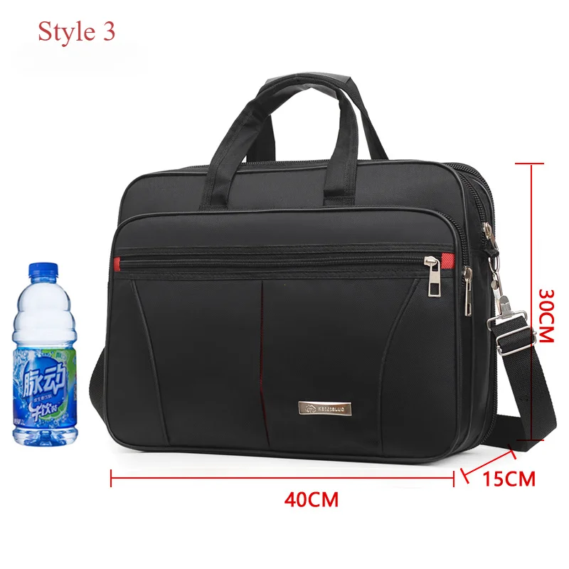High-capacity Briefcase Business Document Information Storage Bags Weekend Travel Laptop Protection Organize Handbag Accessories: black