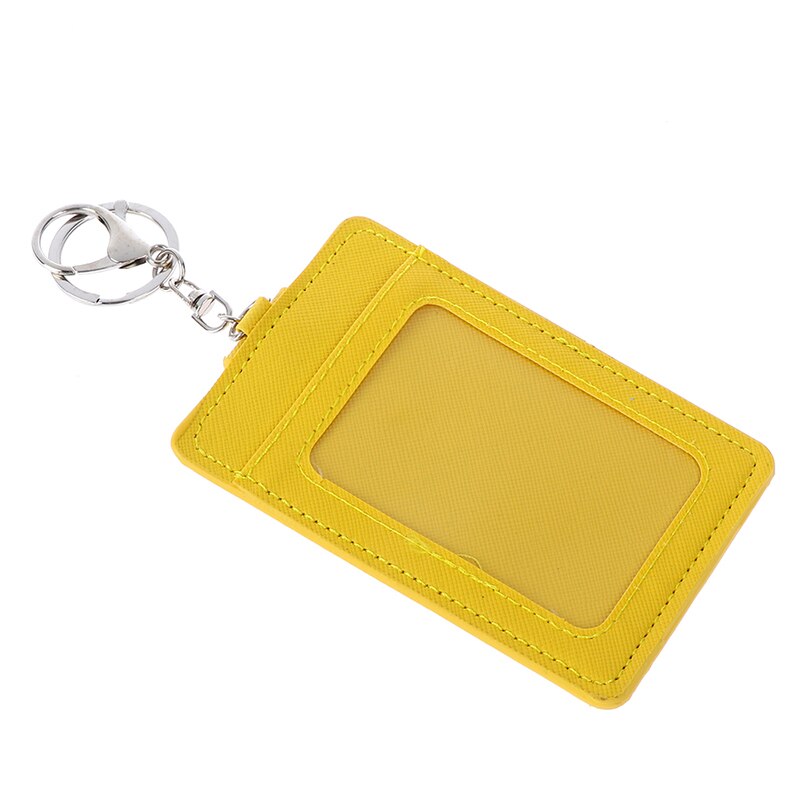 Portadores de identificación tarjetero para tarjetas de crédito bancarias Unisex, PU para tarjetas de visita Funda de cuero, fundas para tarjeta de identificación sin cordón: Yellow