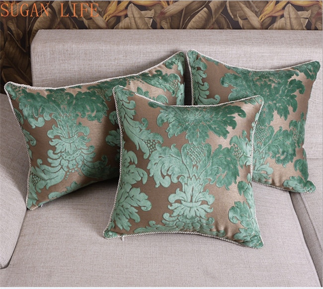 Europe 45 "50" 60 "velours pile taie d'oreiller luxe/vert/maison/canapé/grappes/voiture décor coussin/taies d'oreiller