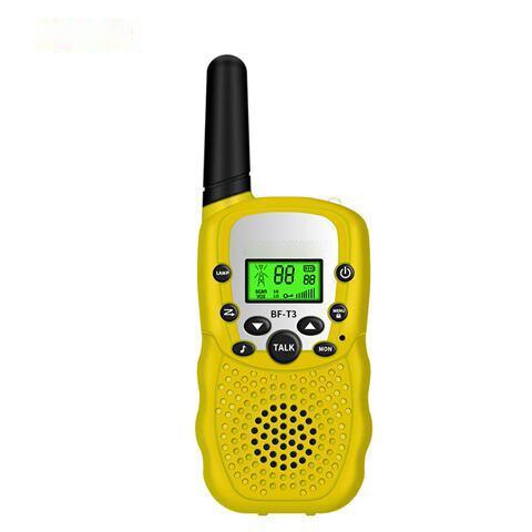 Walkie-talkie RT388 para niños, Mini estación de Radio bidireccional, 2 uds., para niños PMR/uso familiar/Camping 100-800M: Yellow one