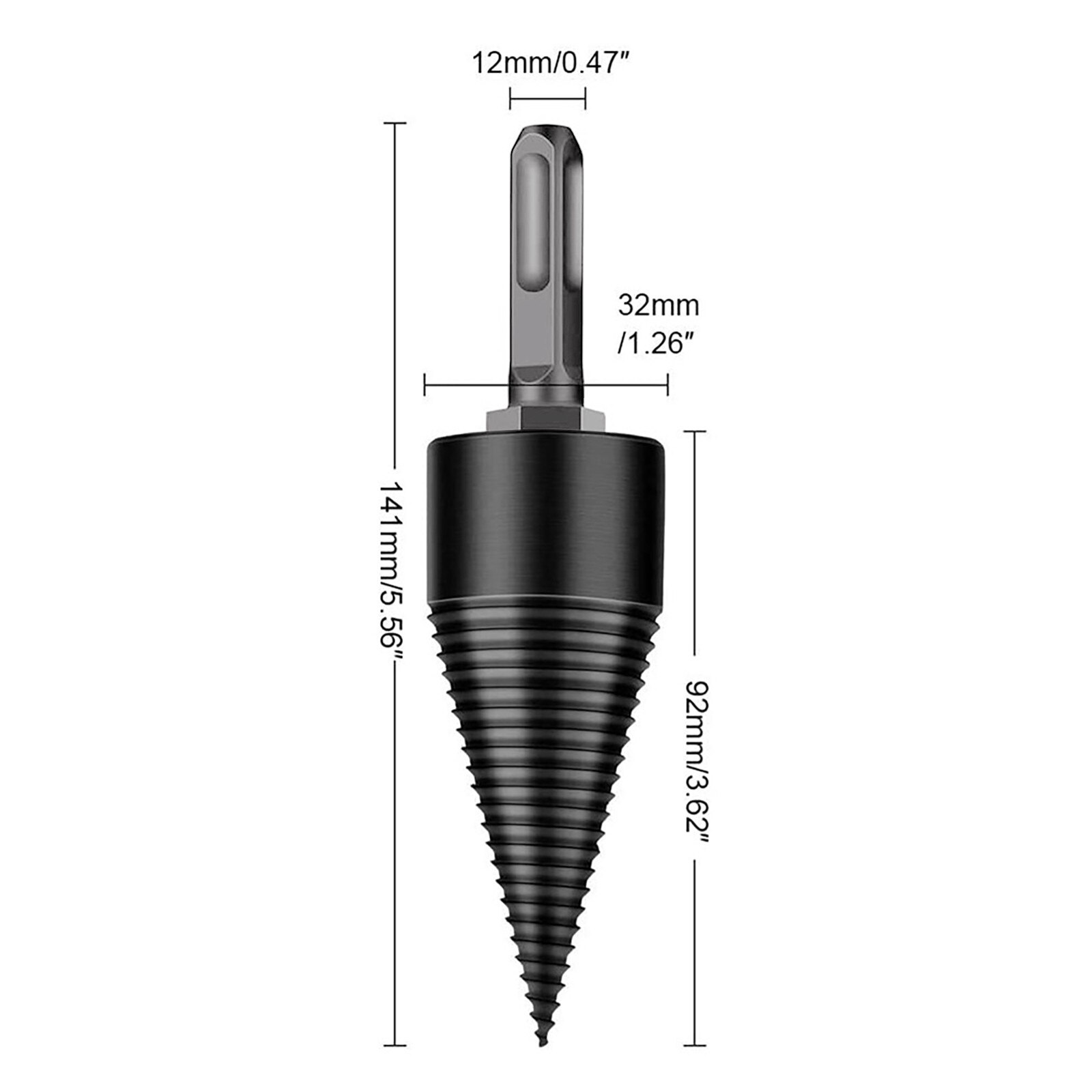 F # Brandhout Machine Boor Hout Ruimer Punch Beetje Voor Split Hout Kegel-Boren Tool Handig Moeiteloos Brandhout Boor bit Tool: A