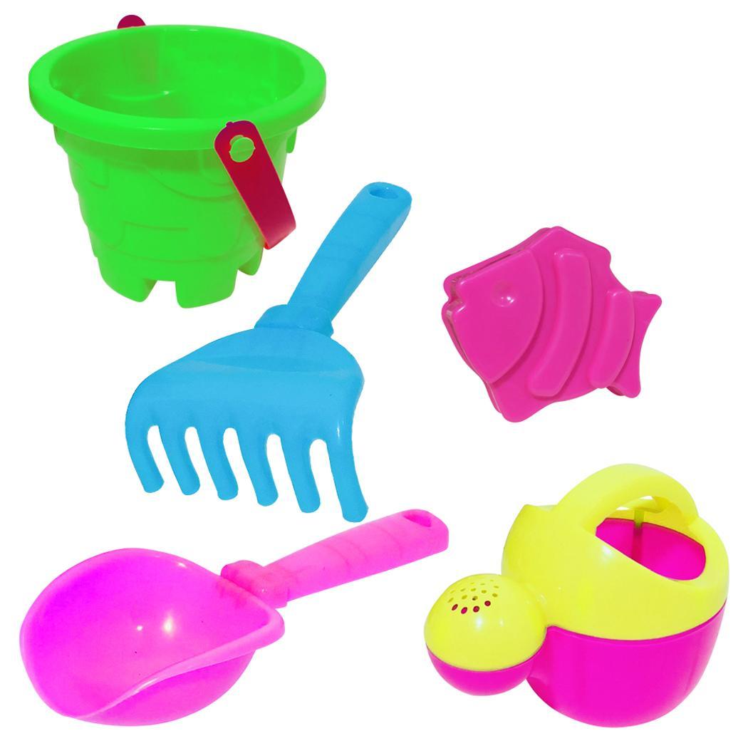 5 pièces enfants plage jouet râteau pelle seau extérieur au-dessus de 3 ans enfants sable jouant ensemble de jouets aléatoire