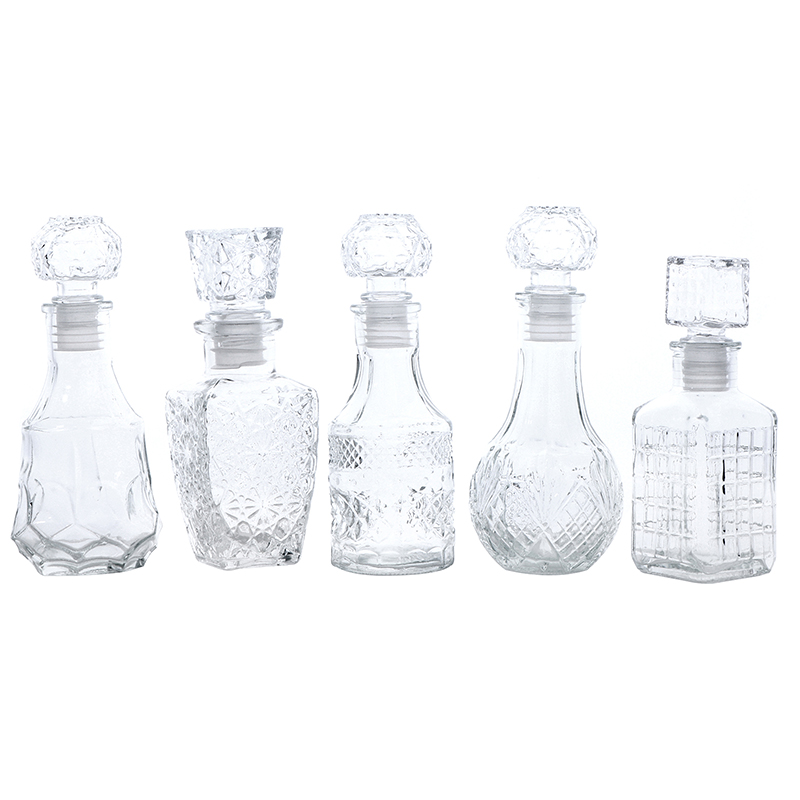 Vaso de vidrio transparente para whisky, decantador de , botella de vidrio para licor, Bourbon, Barware, 100/150ml, 1 unidad
