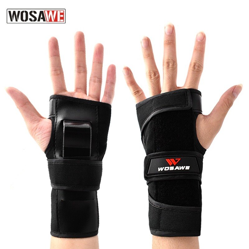 Wosawe Volwassenen Kids Polssteun Palm Protector Handschoenen Skate Rolschaatsen Hand Guard Palm Bescherming Voor Mannen Vrouwen Jongens Meisjes