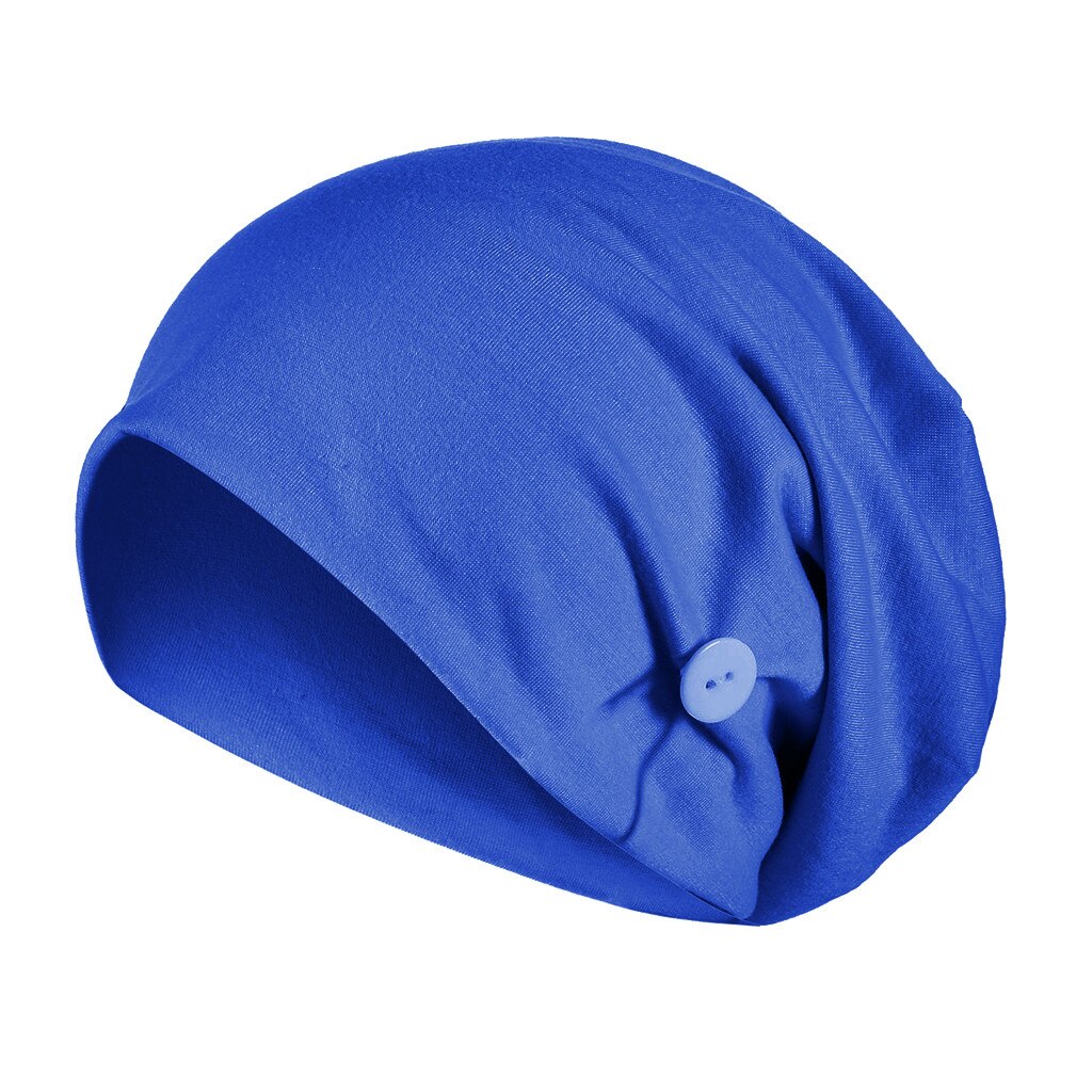 Staccabile Pulsante Delle Donne Ha Increspato Solido Musulmano Cappello Beanie Sciarpa Dell'involucro Cap 2020 Delle Signore di Modo di Protezione Puntale Casual Femminile: BU