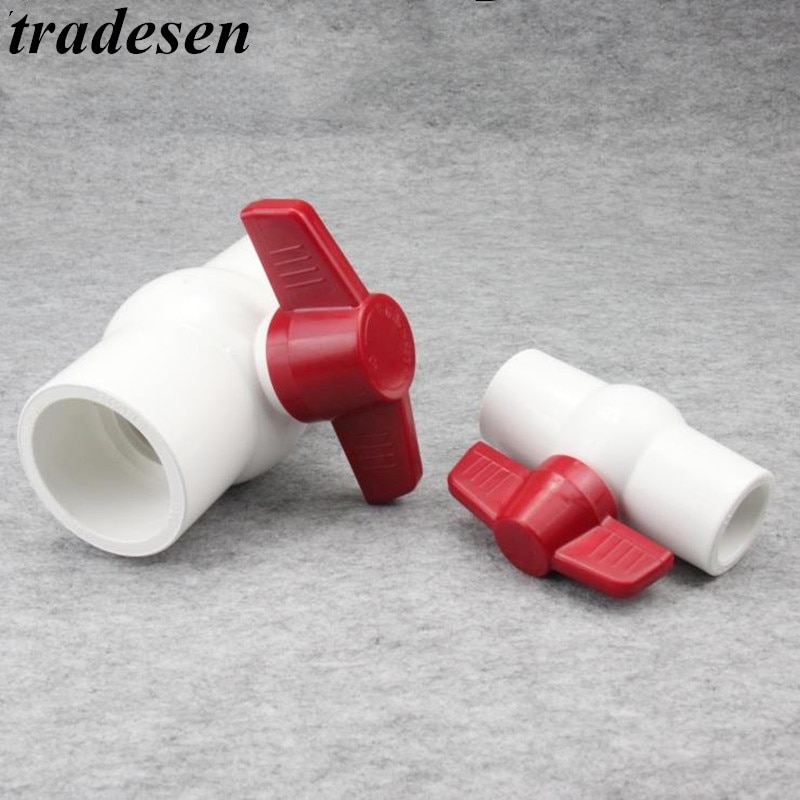 I.D20~50mm PVC Pipe Socket Ball Valve Coupler Adapter Watering Connectors Garden Irrigation Aquarium Fish Tank Joint