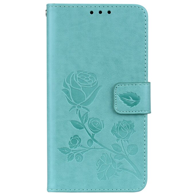 For xiaomi Redmi 4X Case on Redmi 4X Case Flip 5.0 inch Rose Flower Skin Leather Wallet Book Case for xiaomi Redmi 4X 4 X Cover: green