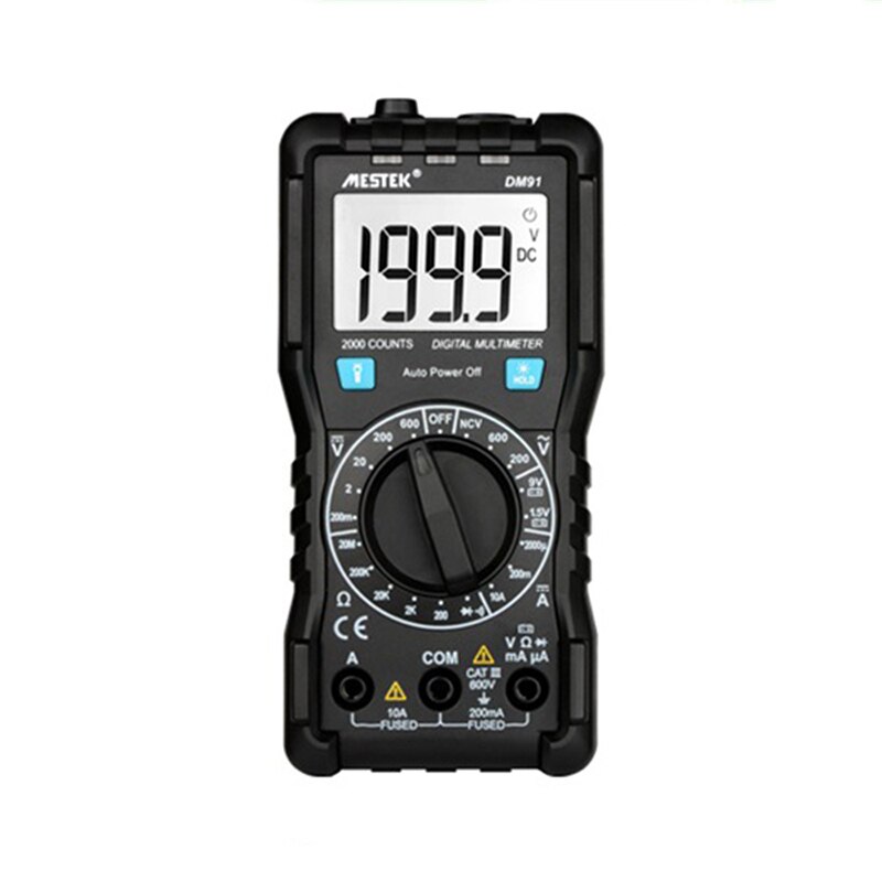 Dm91a mini digitale multimeters, intelligente multimeter, 9999 tellingen, automatisch bereik, spanningsmeter, ampèremeter, multimeter, multitester: Dm91