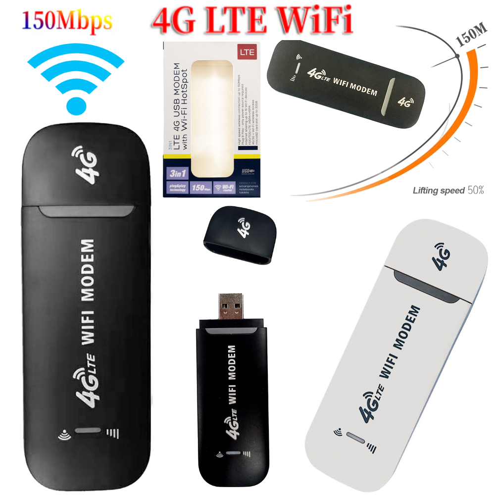 4G Mobile WIFI Router 150Mbps 4G LTE Wireless USB Dongle Modem Stick Sim Card Pocket Hotspot WiFi Broadband for Home Office