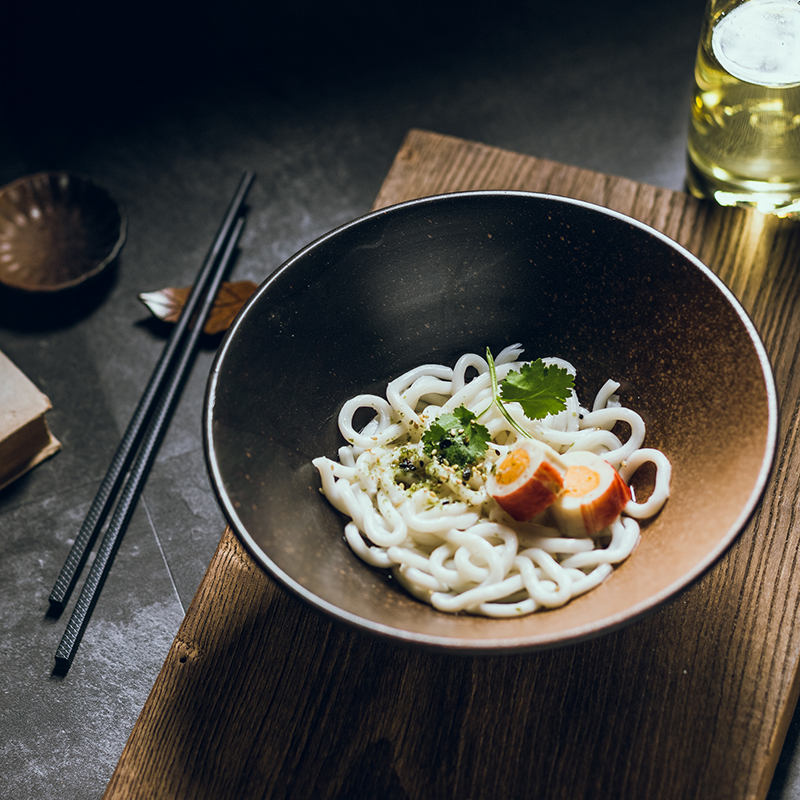 Service de table japonais en bambou, , en céramique, chapeau d&#39;affaires, bol écharpe, bol à nouilles de riz domestique, bol à soupe