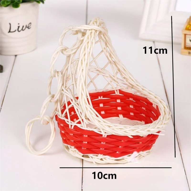 10 stücke Rattan Gewebt Blumenkörbe Vogelnest Korb Schokolade Süßigkeiten Lagerung Kasten Heimat Sekretariat Dekor Anhänger Wohnzimmer Liefert
