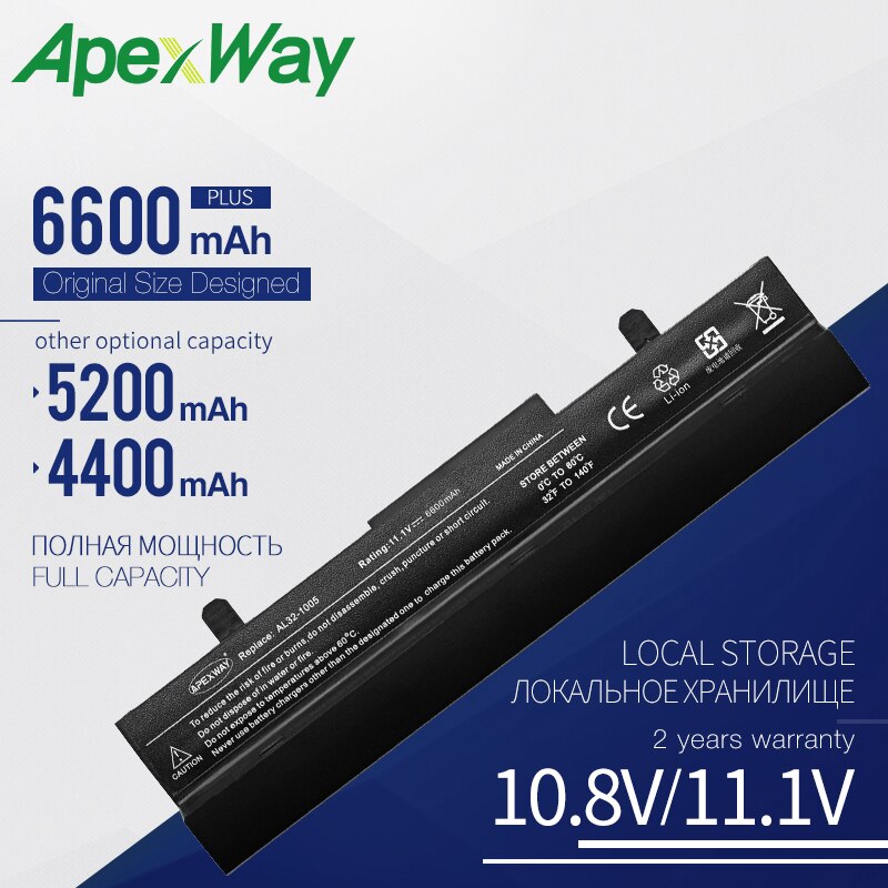 11.1V Laptop Battery AL32-1005 ML32-1005 For Asus Eee PC 1005 1005H 1005HA 1005HE 1005HR 1005P 1005PX 1101HA 1001HA 1001P 1001PQ