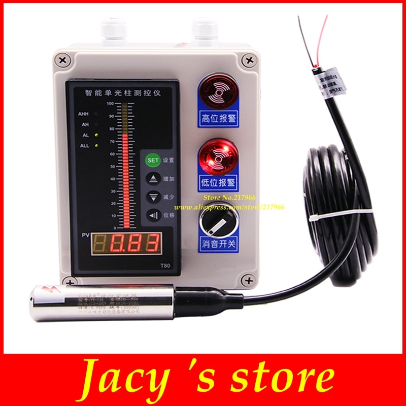 Kontroler wyświetlacza poziomu cieczy w gazie, wejście, nadajnik poziomu cieczy 4-20ma, czujnik miernika poziomu wody w akwarium, sonda