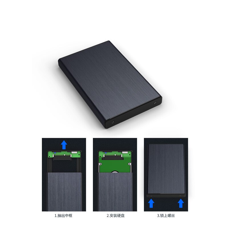 HDD Case 2.5” SATA HDD Enclosure USB 3.0 External HD 2Tb HDD Box Type C 3.0 Case Desktops Laptops External Hard Drive