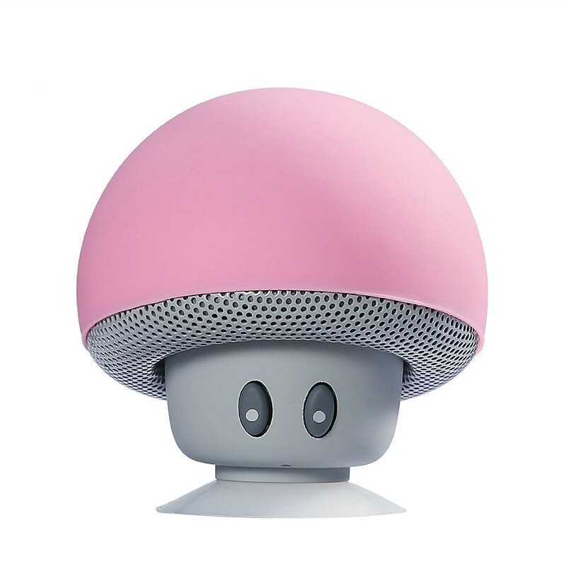 Cute Mini Wireless Bluetooth Speaker Rechargeable MP3 Player with Mic Waterproof Portable Stereo Bluetooth Mushroom For Phone PC