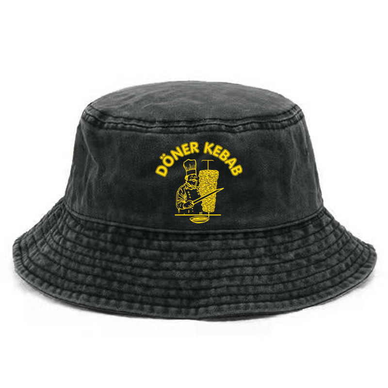 Doner Kebab Bucket Hat Distressed Hats Cap Washed Men Retro Outdoor Summer Doner Kebab Cap Bob Panama Caps: Kaki