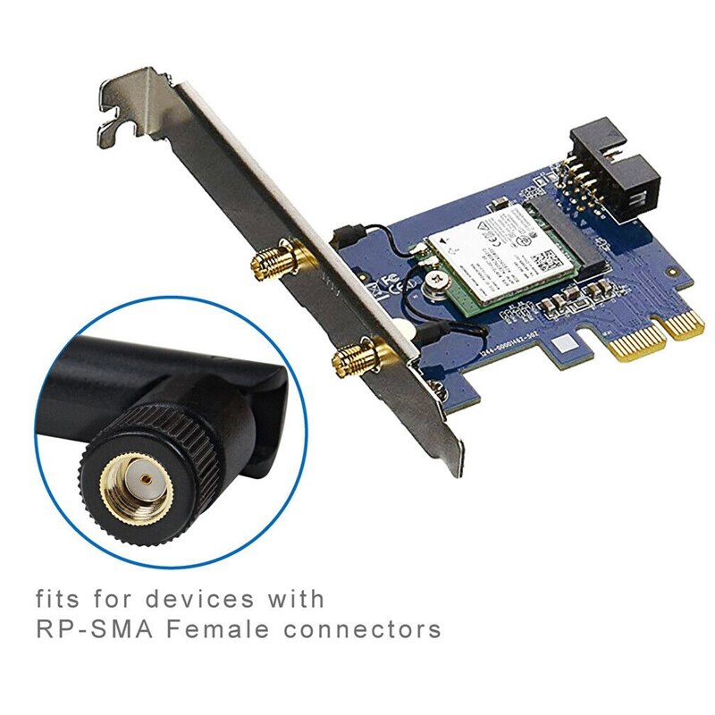 Antena del Router WiFi de alta ganancia -2PCS 6DBi RP-SMA 2,4 GHz 5GHZ para cámara IP inalámbrica