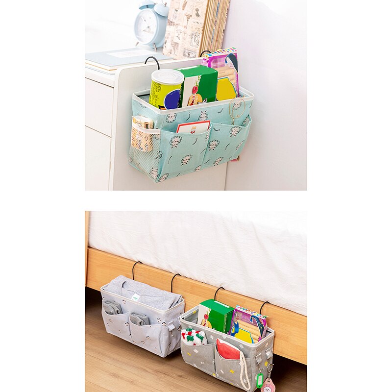 Bedside Storage Organizer Bed Desk Bag Sofa TV Remote Control Hanging Caddy Couch Storage Organizer Bed Holder Pockets
