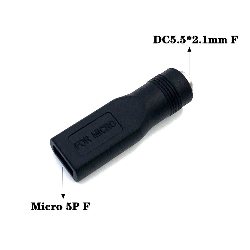 DC5.5 * 2.1mm Male Female To USB Mini 5P Micro 5P Type-C Male Female Adapter Elbow Android Phone DC Power Adapter 5V Interface: Blue