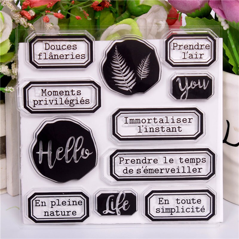 Petite feuille de timbre en caoutchouc Silicone Transparent, porte-timbres en caoutchouc, bricolage mignon motif, cartes de papier pour Album Photo, Scrapbooking: 35