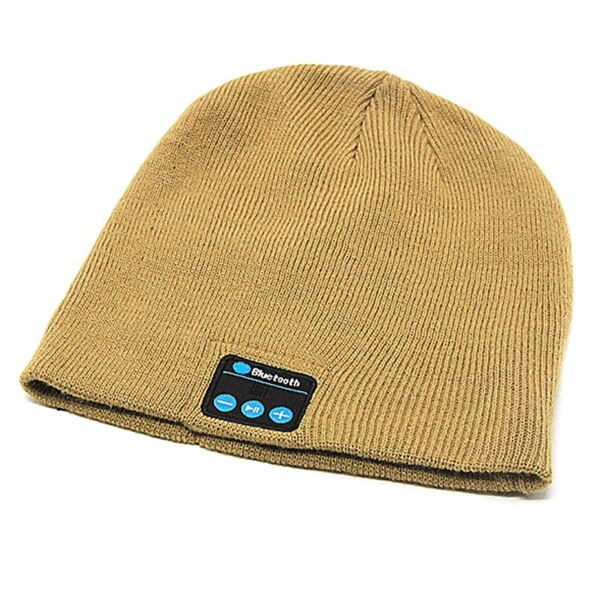 Drahtlose Bluetooth Gestrickte Mütze Hütte mit Kopfhörer Musik Anruf Funktion für Männer Ich bin Freien Verwenden &Ampere; T8: Kakifarbig
