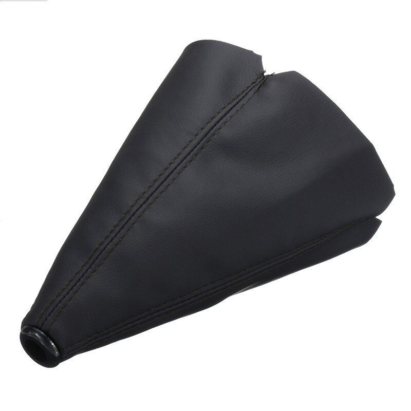 Polaina Universal de cuero PU para palanca de cambios de coche, perilla de palanca de cambios Manual de fibra de carbono, cubierta de arranque, 16mm: Black
