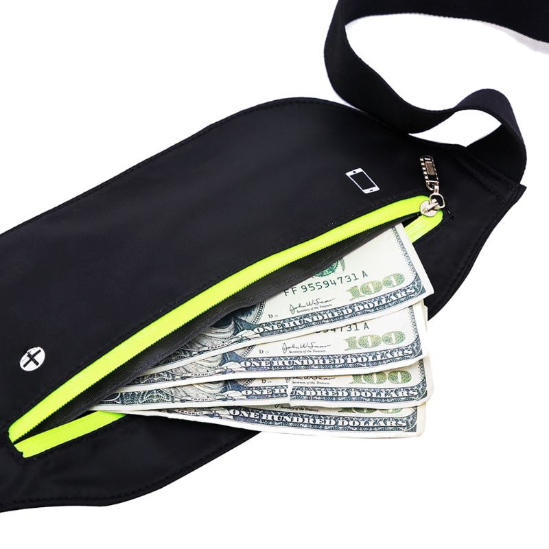 Duurzaam Sport Fanny Pack Taille Pack Bum Bag Reizen Slanke Riem Verstelbare Bandjes Telefoon Pouch