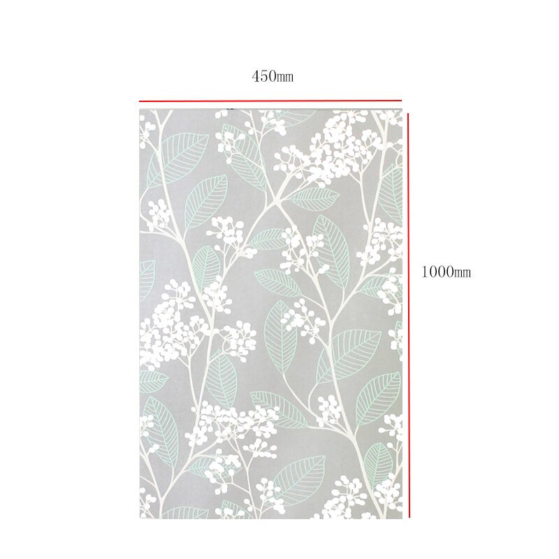 Frosted Privacy Window Film Pattern Self-adhesive Static Cling Glass Film Anti-UV Window Sticker For Bathroom Bedroom Livingroom