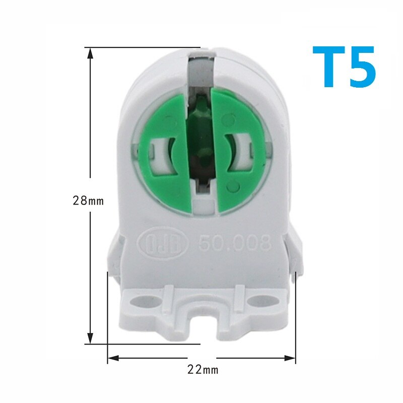 Casquillo de iluminación fluorescente T5 T8, Base de lámpara de tubo t5, soporte de plástico G13 adecuado para lámpara de soporte T8: T5 / 10PCS