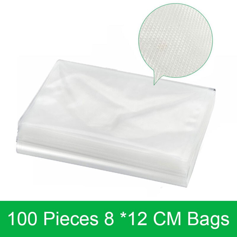 100 Pieces 8*12 CM Vacuum Packer Bags for Food Original 8*12CM Vacuum Sealer Packing Machine Bag PA PE