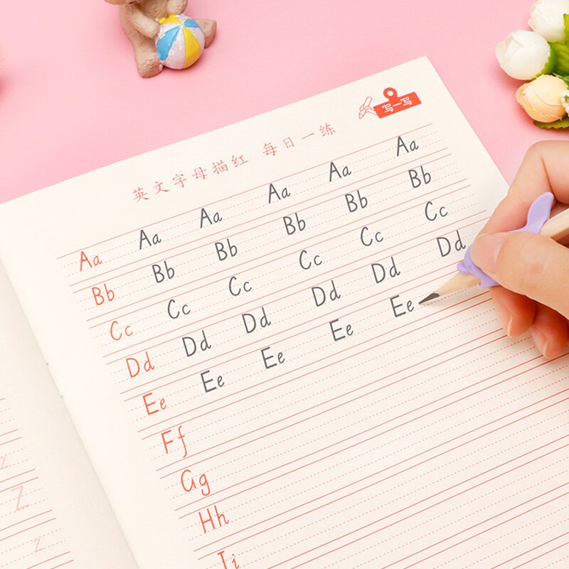 3 pcs/set English Copybook Italian Font Handwritten Print Adult Practice Copybook Students Copy Hard Pen Calligraphy For Kids