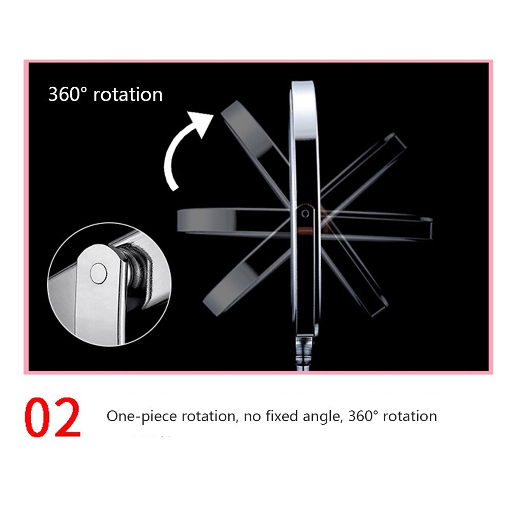 Round Shape Simple Rotatable Beauty Makeup Mirror Double-Sided Normal Magnifying Stand Cosmetic Mirror