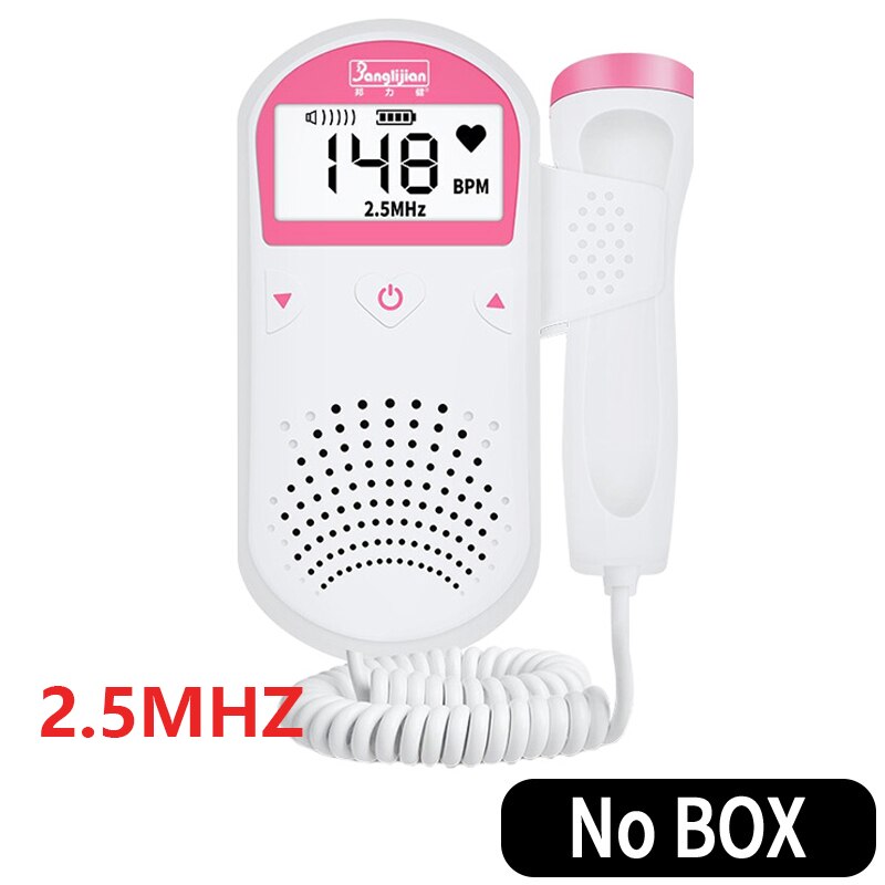 Zwangerschap Baby Doppler Foetale Geluid Hartslag Detector Draagbare Foetale Doppler 3.0Mhz Monitor Huishoudelijke Draagbare Sonar Doppler: 2.5 Pink no box