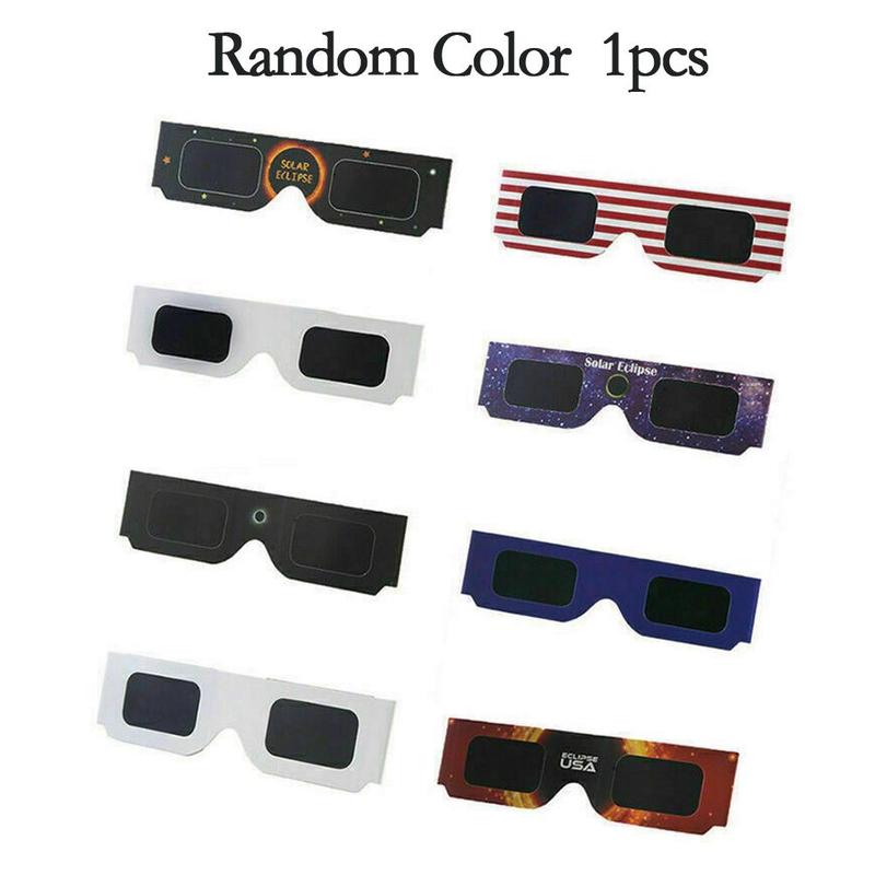 5 pièces lunettes éclipse solaire éclipse lunettes de vue chênes polymère noir: Default Title