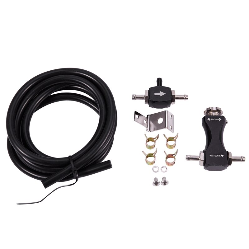 Universal Adjustable Car Manual Turbo Boost Controller Turbocharger Bleed Valve Kit: Black