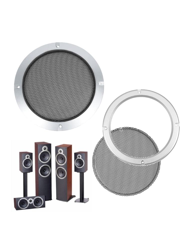 1 paar Silber Ersatz Runde Lautsprecher Schutzhülle Mesh Net Abdeckung Lautsprecher Grille 2/3/4/5/6.5/8/10 zoll Lautsprecher Zubehör