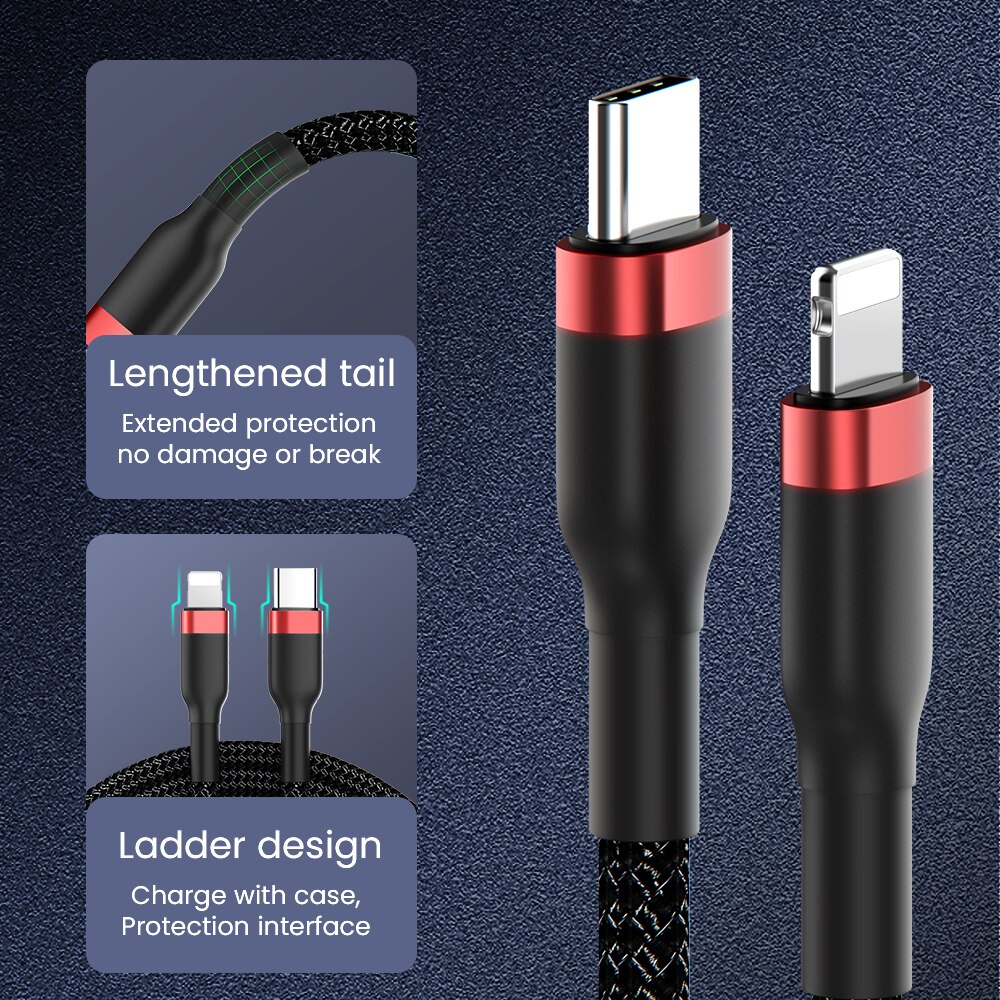 USB C Schnelle Ladekabel Für iPhone 12 11 Profi Max 12 Mini XS XR ES PD 20W Schnell daten Ladekabel USB Typ C Kabel Für Telefon