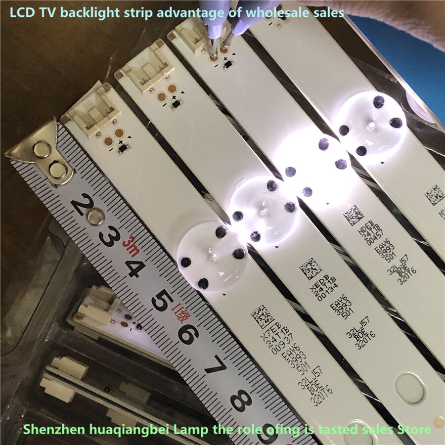 Tira de LED para iluminación trasera (2) Para LG 32LH510 32LH590B 32LH570U 32LH515B 32LH520B 32LX300C 32LH595U 32LW300C 32LF501 SSC_32LJ57_S_5LED