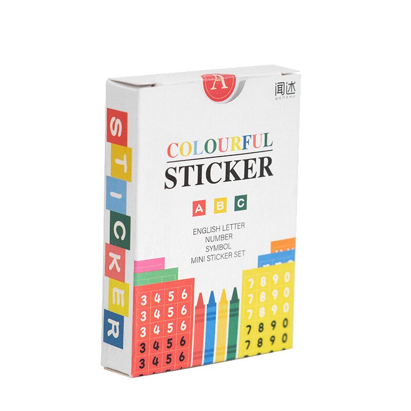 48 Vel/1Lot Kawaii Briefpapier Stickers Kleurrijke Letters Dagboek Planner Decoratieve Mobiele Stickers Scrapbooking Diy Craft Sticker