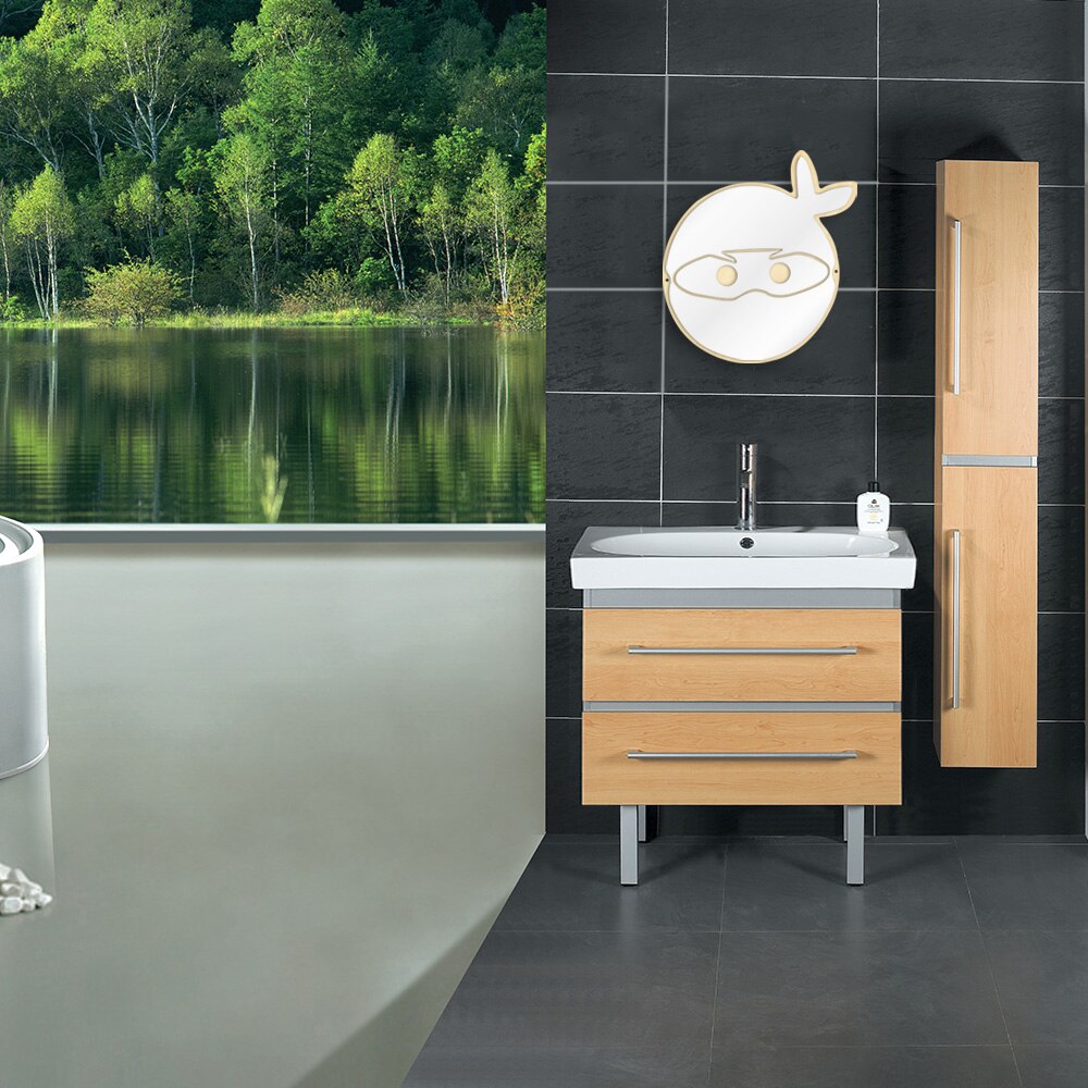 Japanese Ninja Warrior Fighter Wall Mirror Children Kid Room Manga Samurai Ninja Decoration Hanging Wood Acrylic Safety Mirror