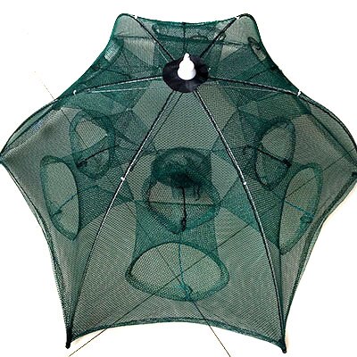 Składana sieć rybacka 4/6/8/10/12/16/20 otwór składane przenośne automatyczne wędkowanie krewetki pułapka ryby Strzebla Krab przynęty rzucać siatka pułapka P: 12 Sides 12 Holes