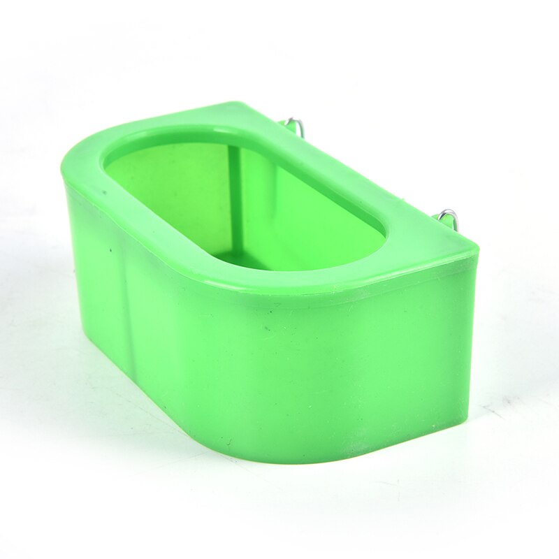 Pet Birds Hanging Feeding Trough Parrot Food Water Bowl Feeding Splash-proof Cup Plastic Bird Pigeons Cage Feeder