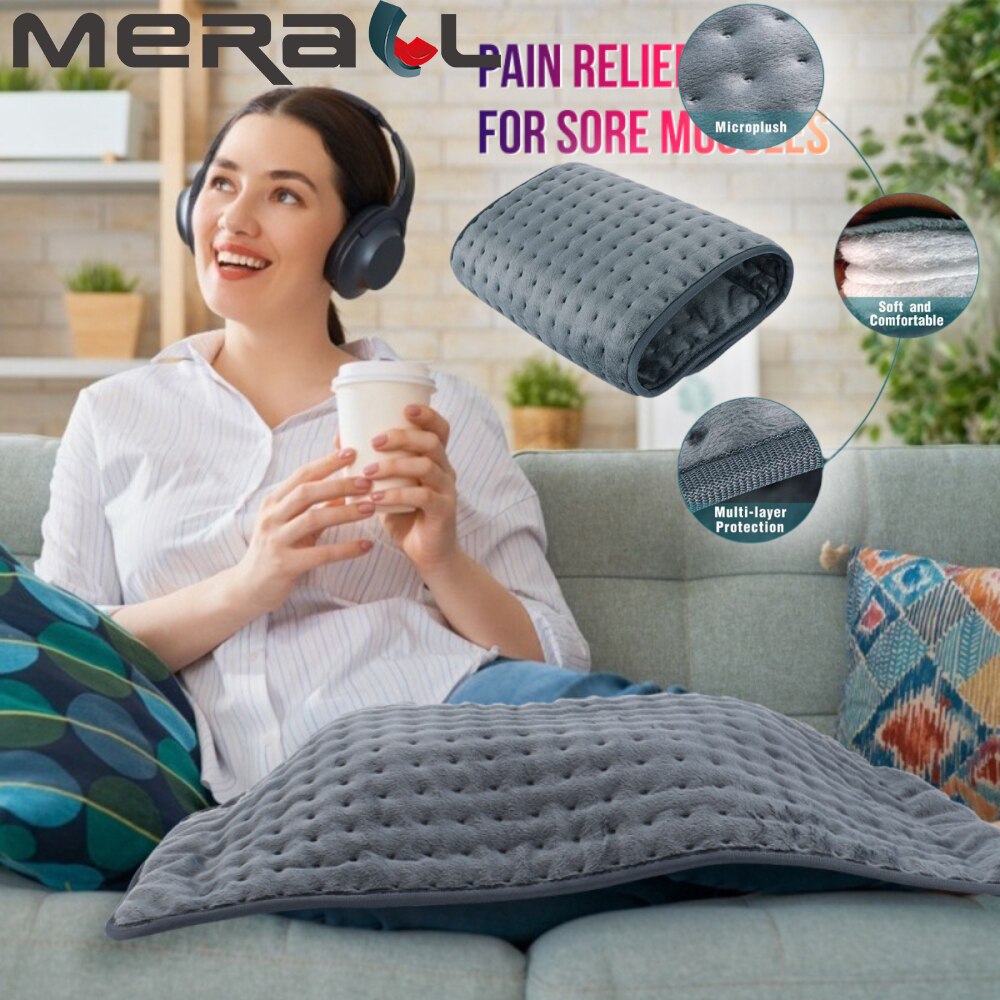 30*60Cm Heating Electric Blanket Thicker Heater Single Warmer Temperature Control Blanket Electric Heating Massage Mat Care