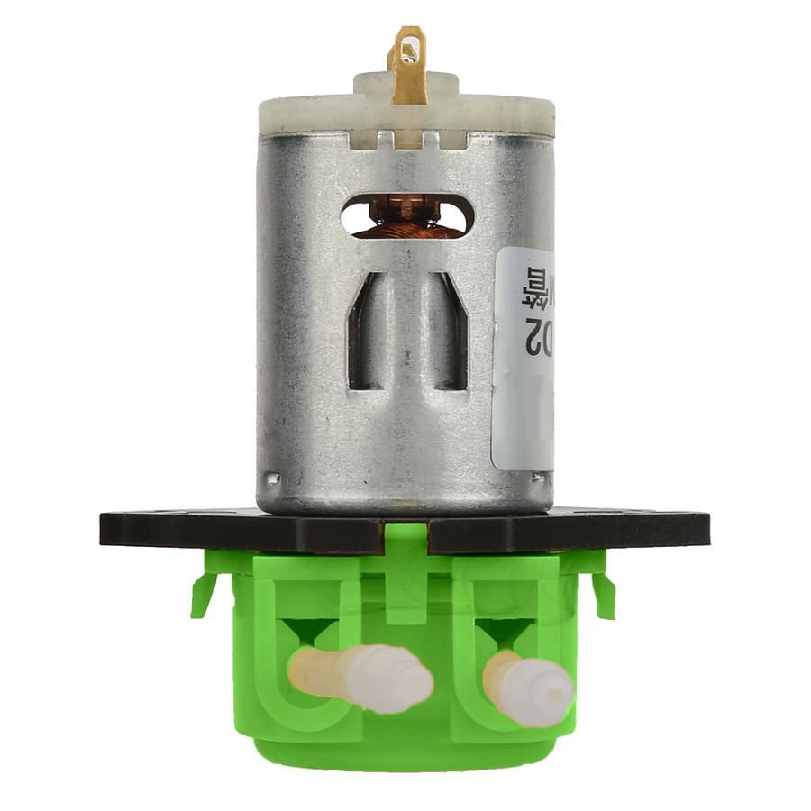 Peristaltic Pump 12V ABS Silicone Green Peristaltic Liquid Dosing Self-priming Pump D2 2Pcs 4mm Connector