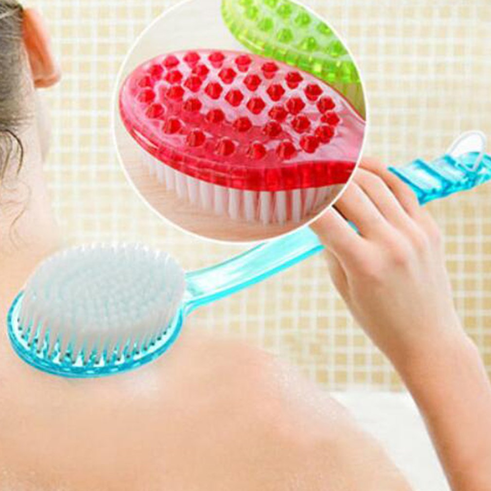 Cepillo de baño para frotar la espalda, cepillo de baño de pelo suave con mango largo para baño, cepillo de masaje Universal para Baño