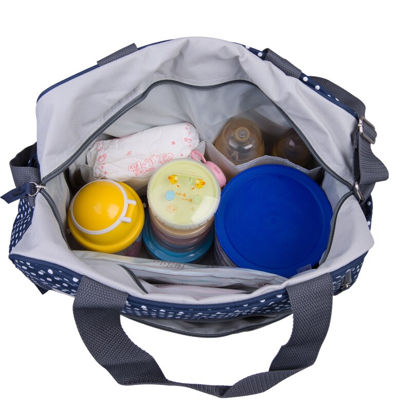 Windel Taschen Punkt Druck Mumie Schulter Bote Multifunktionale Große Kinderwagen Tasche Mutterschaft Handtasche Windel Baby Taschen