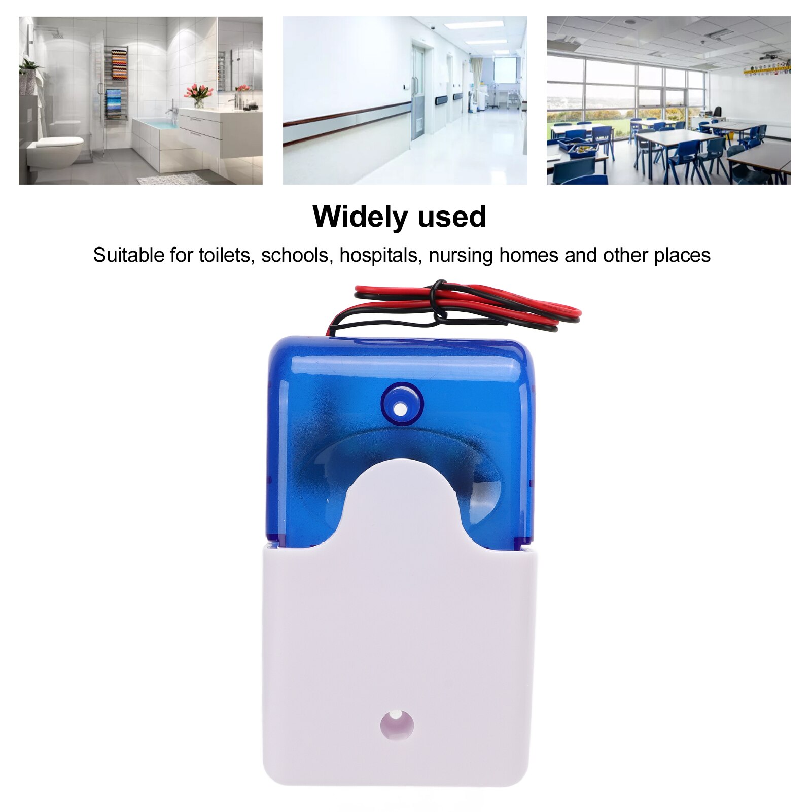 103 Wired Alarm Strobe Flashing Light Flash Buzzer Siren for Home Security Bathroom School Alarm System Sound Alarm